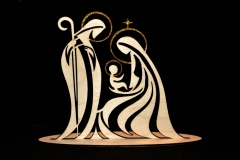 Svatá rodina se třpytkami