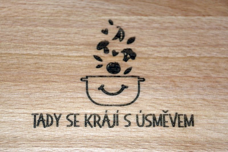 Vypálený motiv na přání zákazníka
